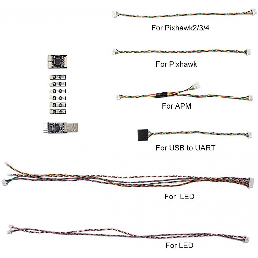 PX4 Navigaition LED Controller Loghts with RGB LED Strip for APM